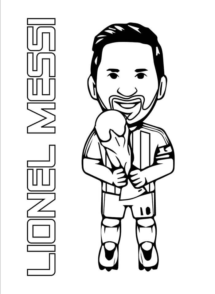 Lionel Messi Resim Boyama Sayfası