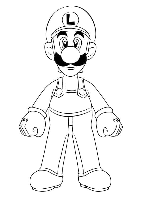 Luigi ücretsiz Boyama Sayfası