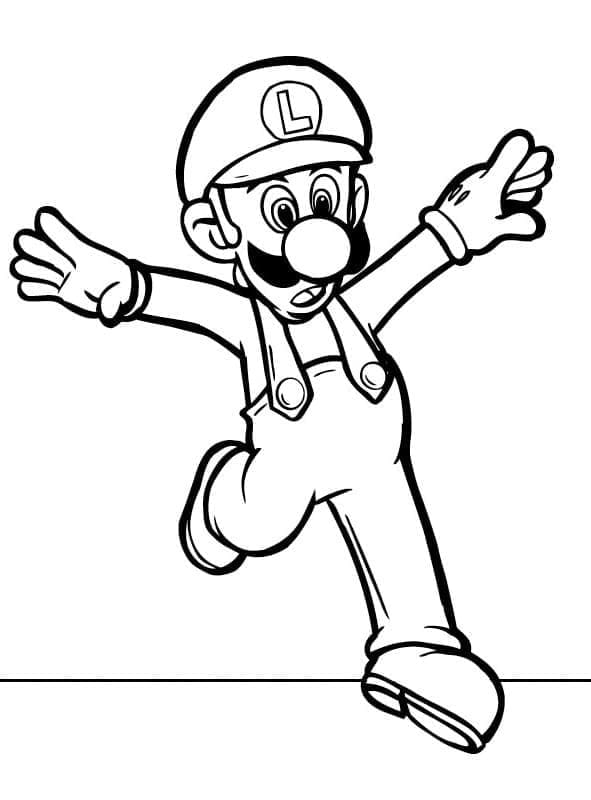 Luigi yazdırılabilir görsel Boyama Sayfası