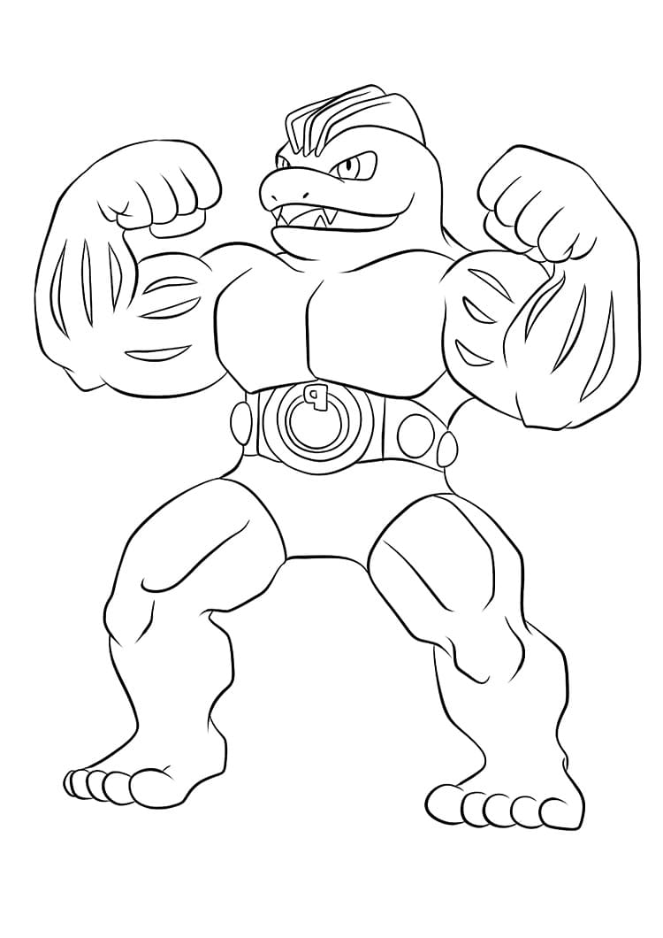 Machoke Pokemon Boyama Sayfası