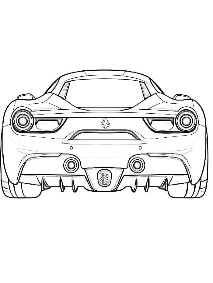 Maliyetsiz Ferrari Otomobili Resmi Boyama Sayfası