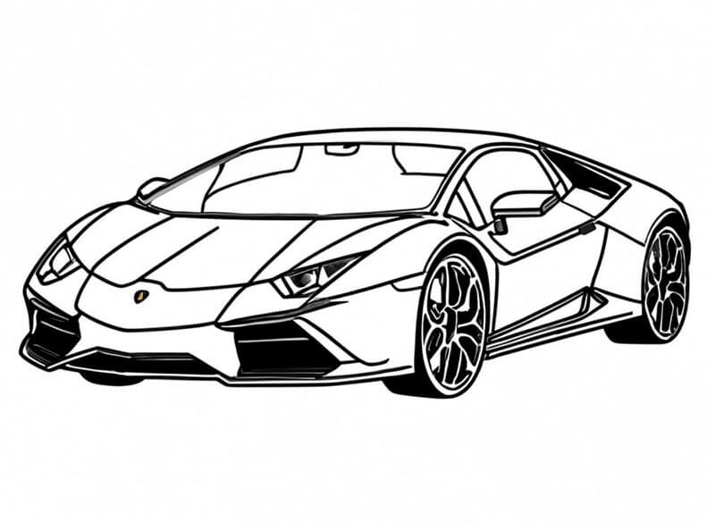 Maliyetsiz Lamborghini Otomobili Boyama Sayfası