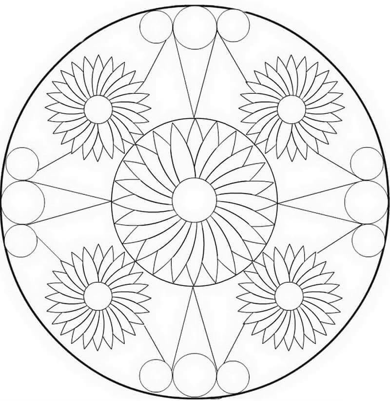 Mandala (4) Boyama Sayfası