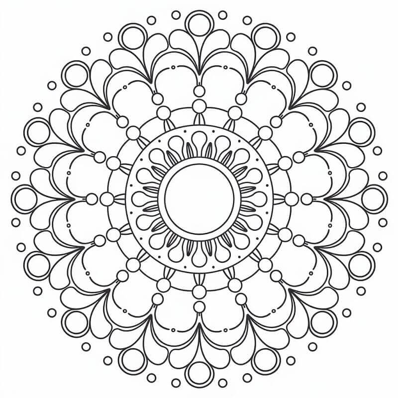 Mandala (6) Boyama Sayfası