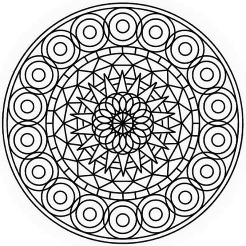 Mandala (9) Boyama Sayfası