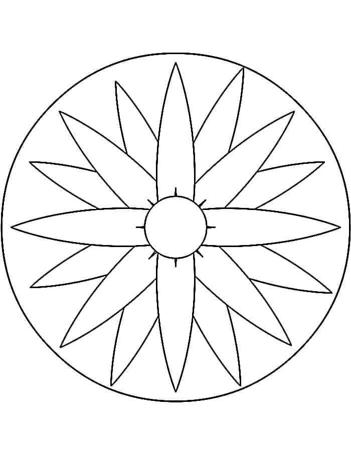 Mandala Bedava Boyama Sayfası