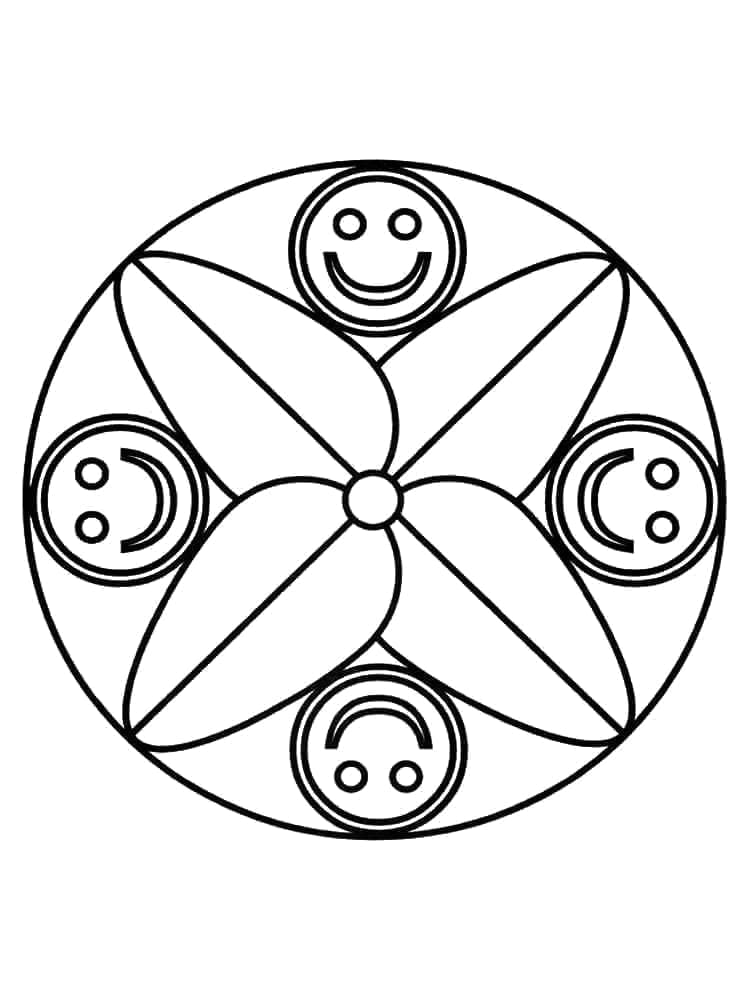 Mandala Görüntüsü Boyama Sayfası
