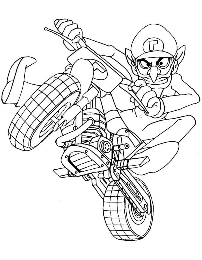 Mario Kart görsel Boyama Sayfası