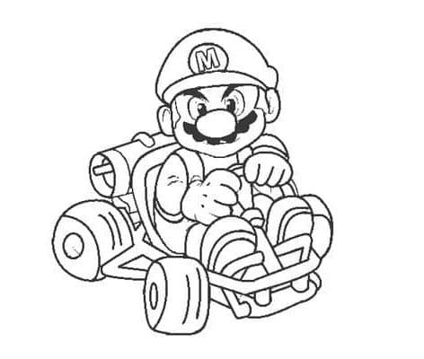 Mario Kart ücretsiz Boyama Sayfası