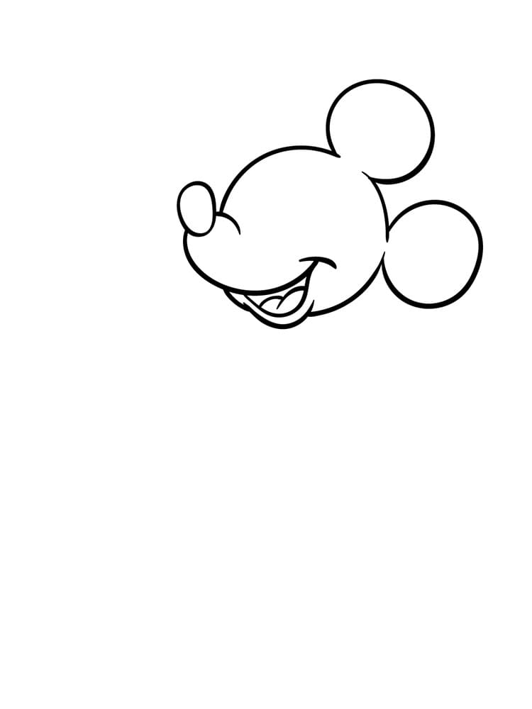 Mickey Mouse Nasıl Çizilir Adım (1)
