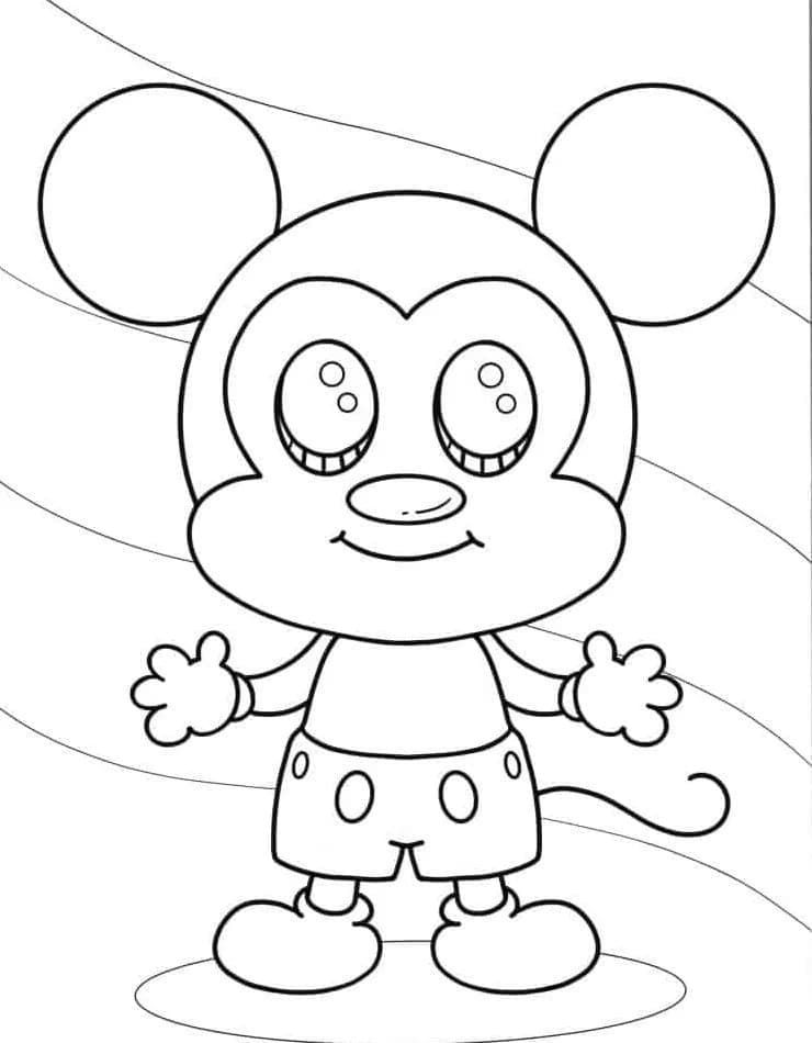 Mickey Mouse ücretsiz yazdırılabilir Boyama Sayfası
