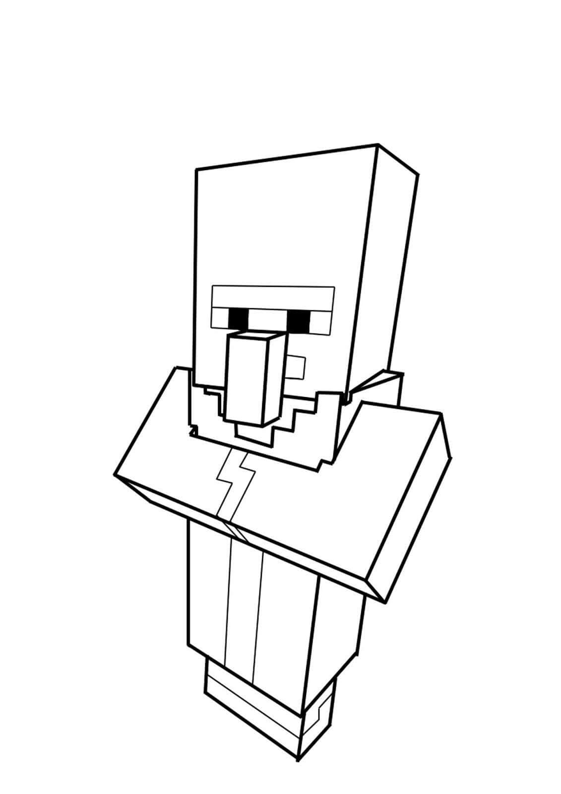 Minecraft Bedelsiz Boyama Sayfası