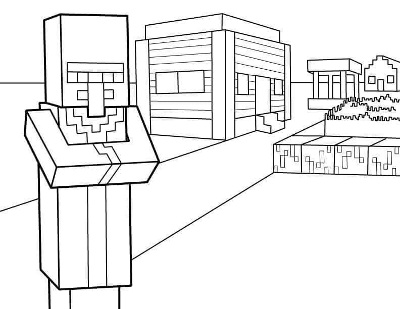 Minecraft Boyama Kağıdı Boyama Sayfası