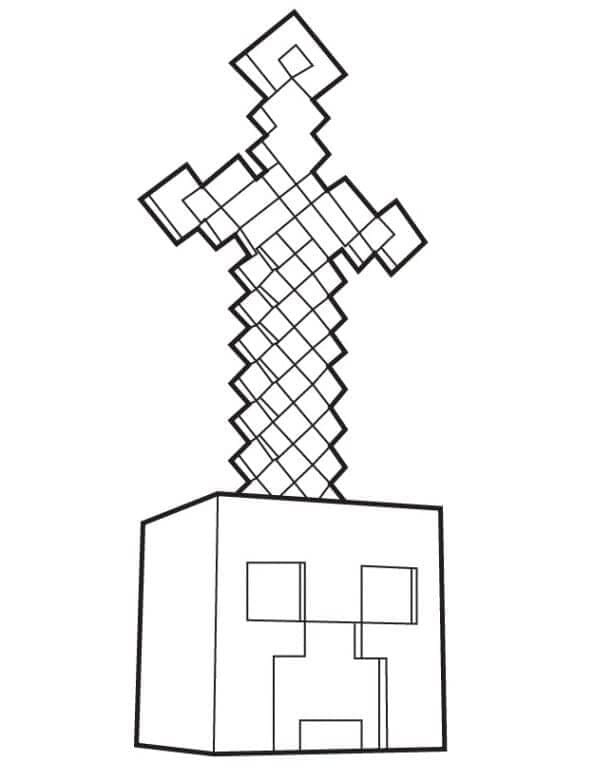 Minecraft Ücretsiz Çizim Boyama Sayfası