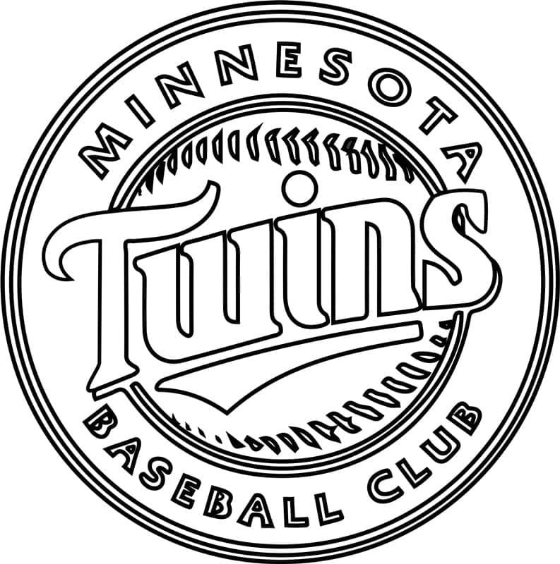 Minnesota Twins Logo Boyama Sayfası