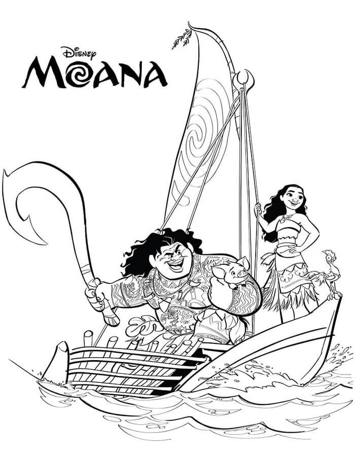 Moana (10) Boyama Sayfası