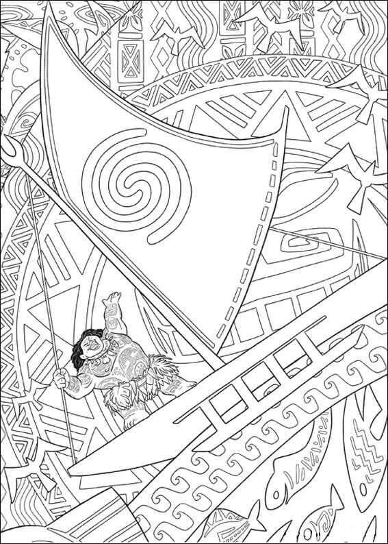 Moana (11) Boyama Sayfası