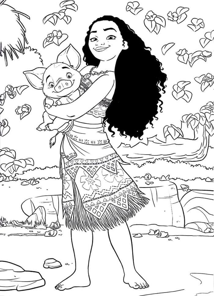 Moana (13) Boyama Sayfası