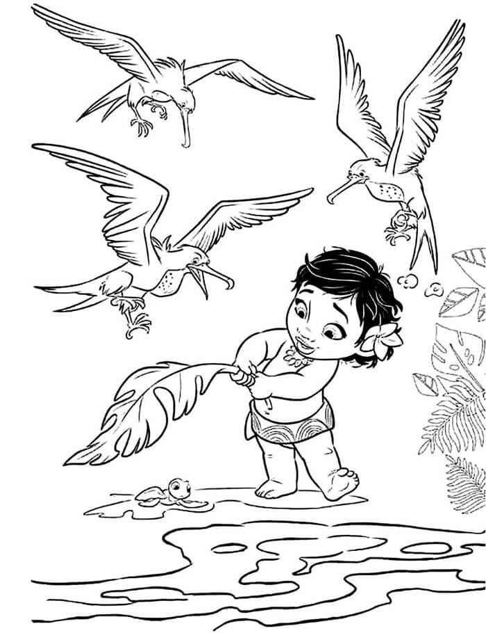 Moana (15) Boyama Sayfası