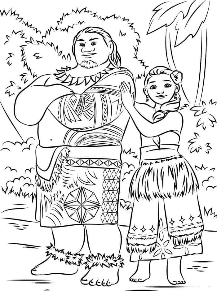 Moana (9) Boyama Sayfası