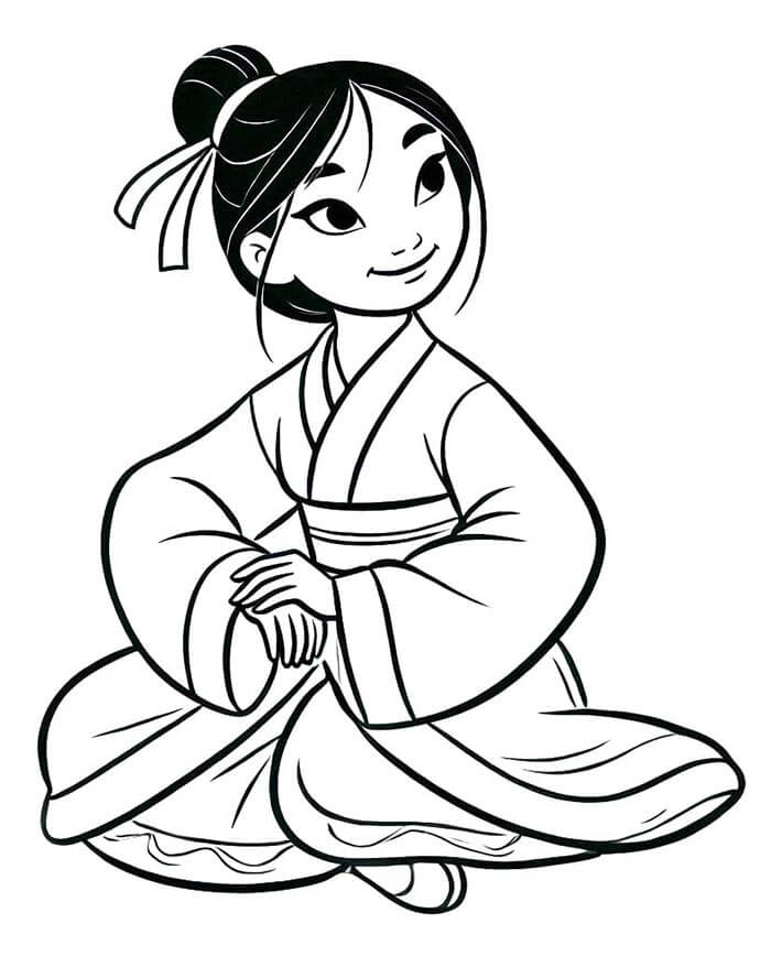 Mulan (7) Boyama Sayfası