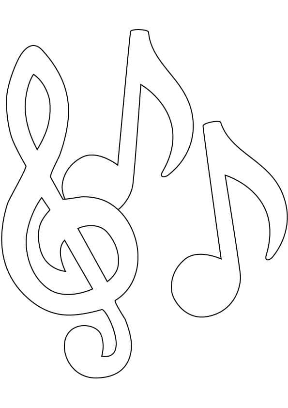 Müzik Notaları (11) Boyama Sayfası