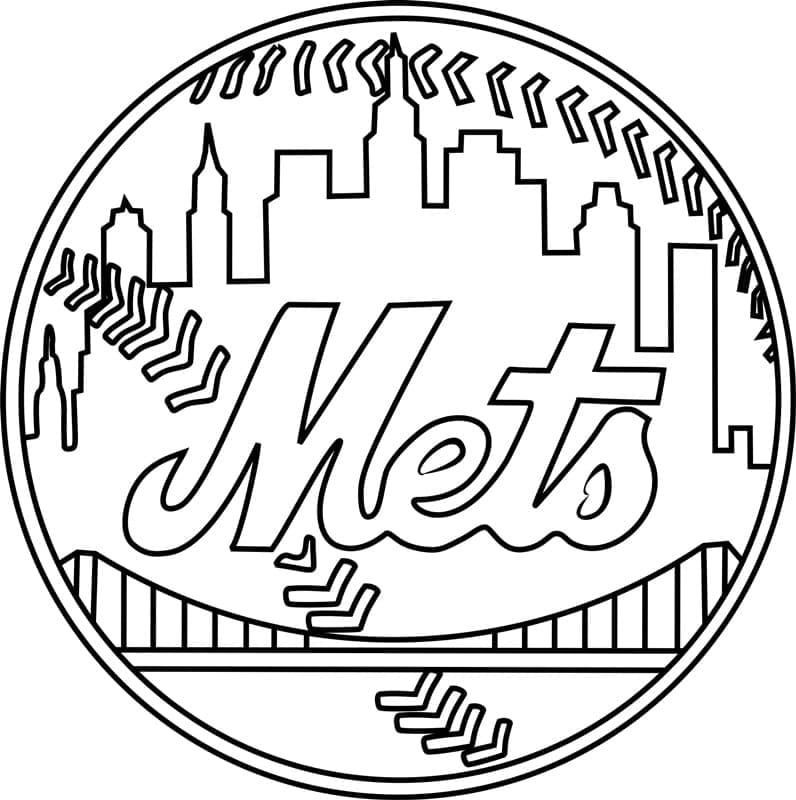 New York Mets Logo Boyama Sayfası