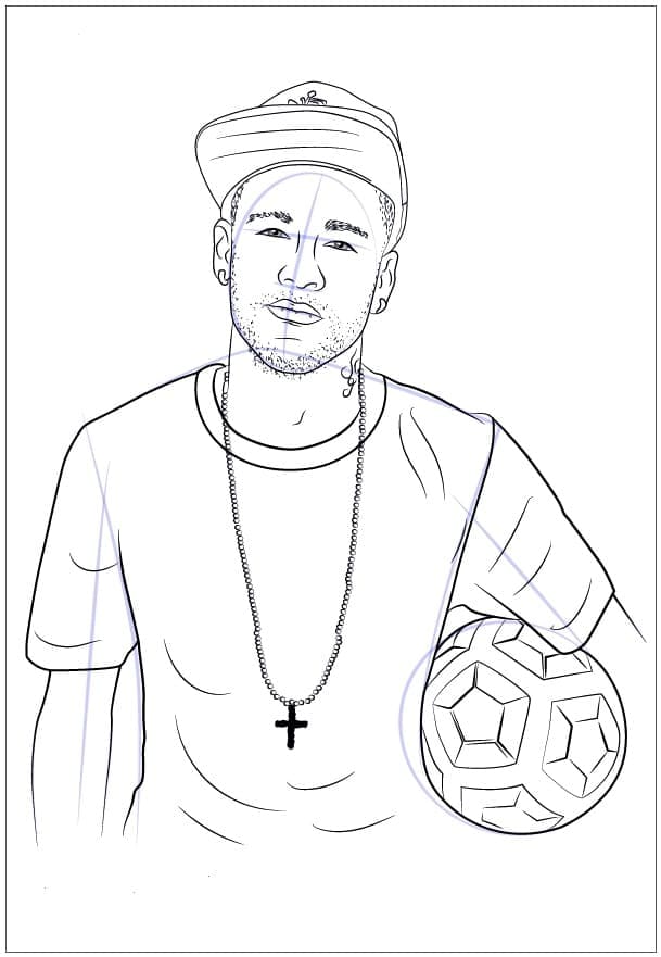 Neymar Yazdırılabilir Çocuklar İçin Boyama Sayfası