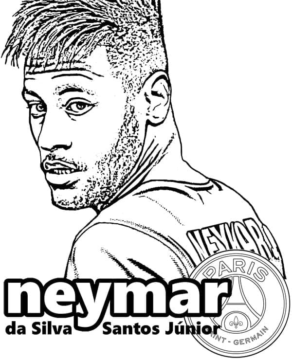 Neymar Yazdırılabilir Boyama Sayfası