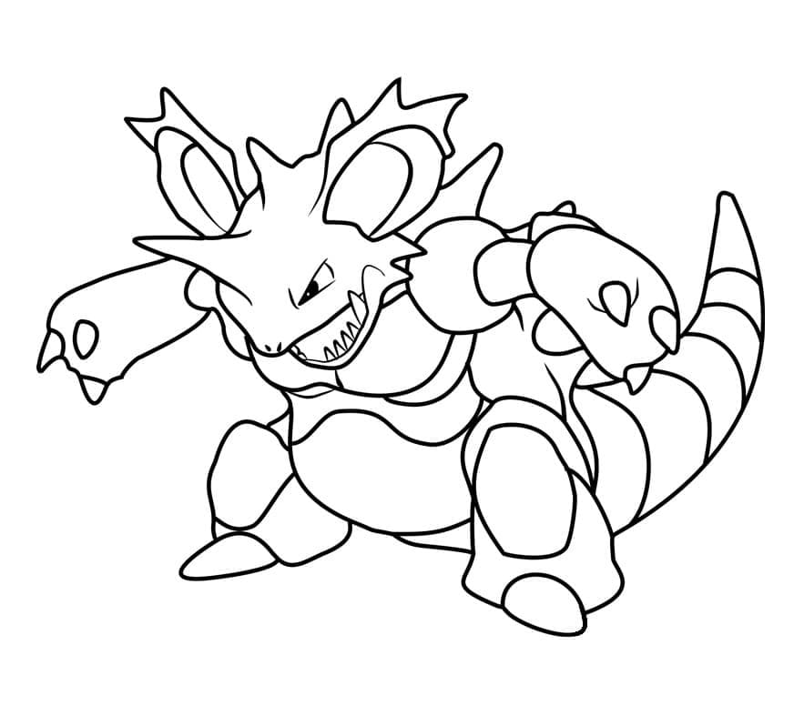 Nidoking Pokemon Boyama Sayfası
