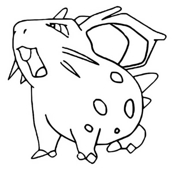 Nidoran(f) Pokemon Boyama Sayfası