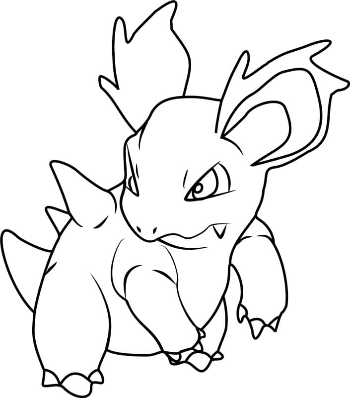 Nidorina Pokemon Boyama Sayfası