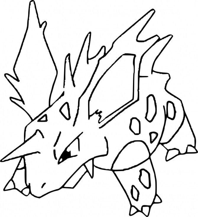 Nidorino Pokemon Boyama Sayfası
