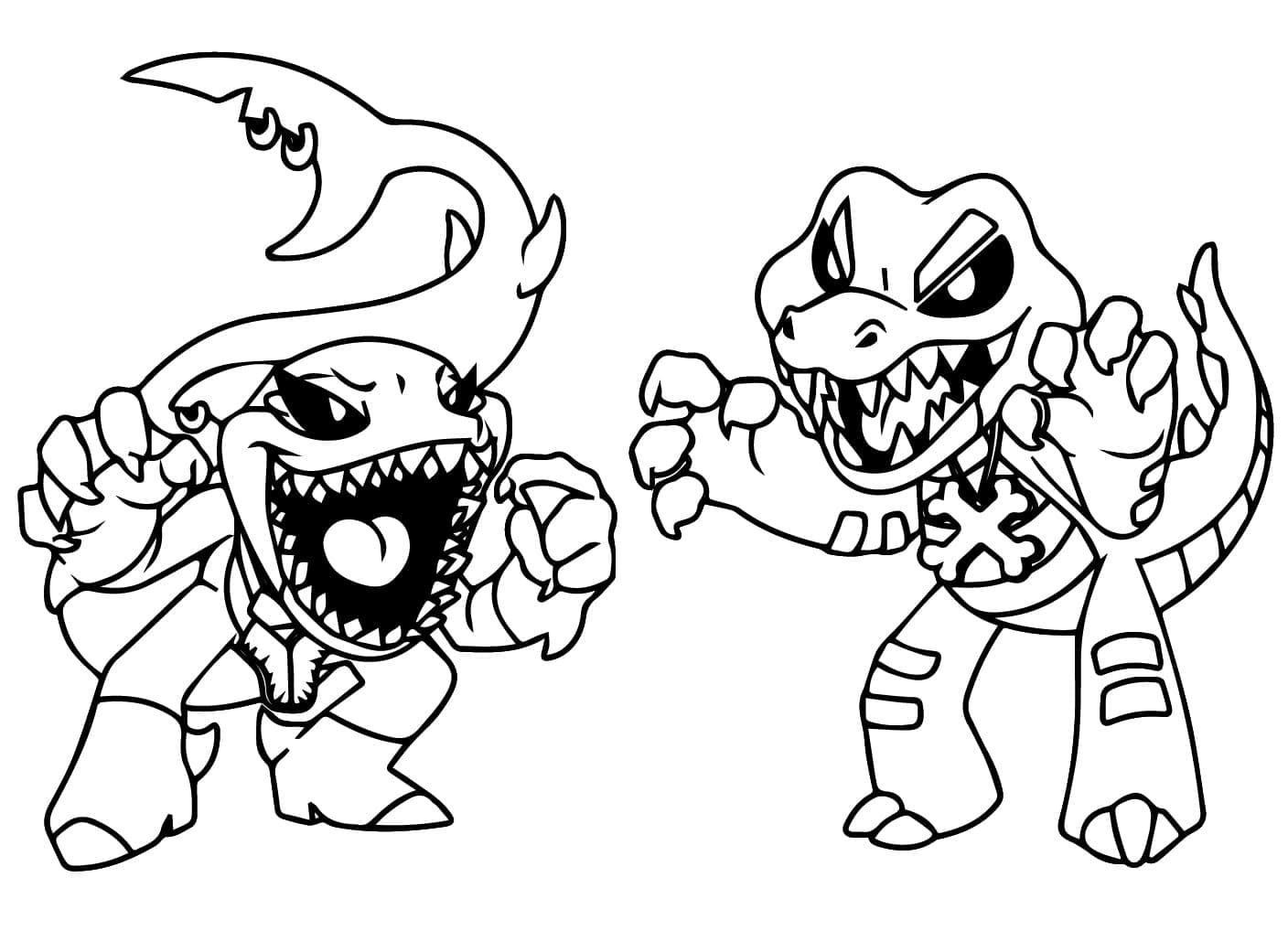 Nightmare Critters Baskı Sayfası Boyama Sayfası