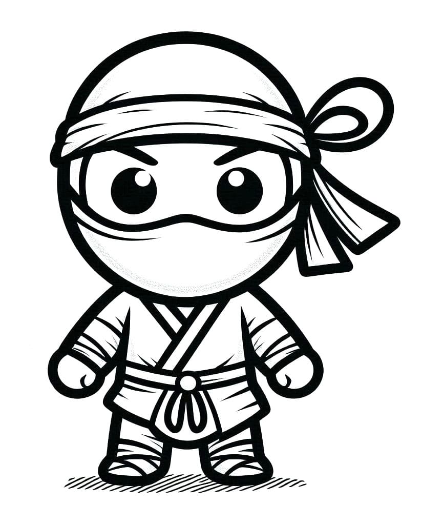 Ninja (3) Boyama Sayfası