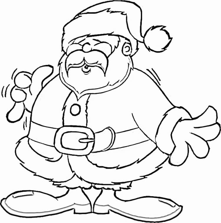 Noel Baba baskı dosyası Boyama Sayfası