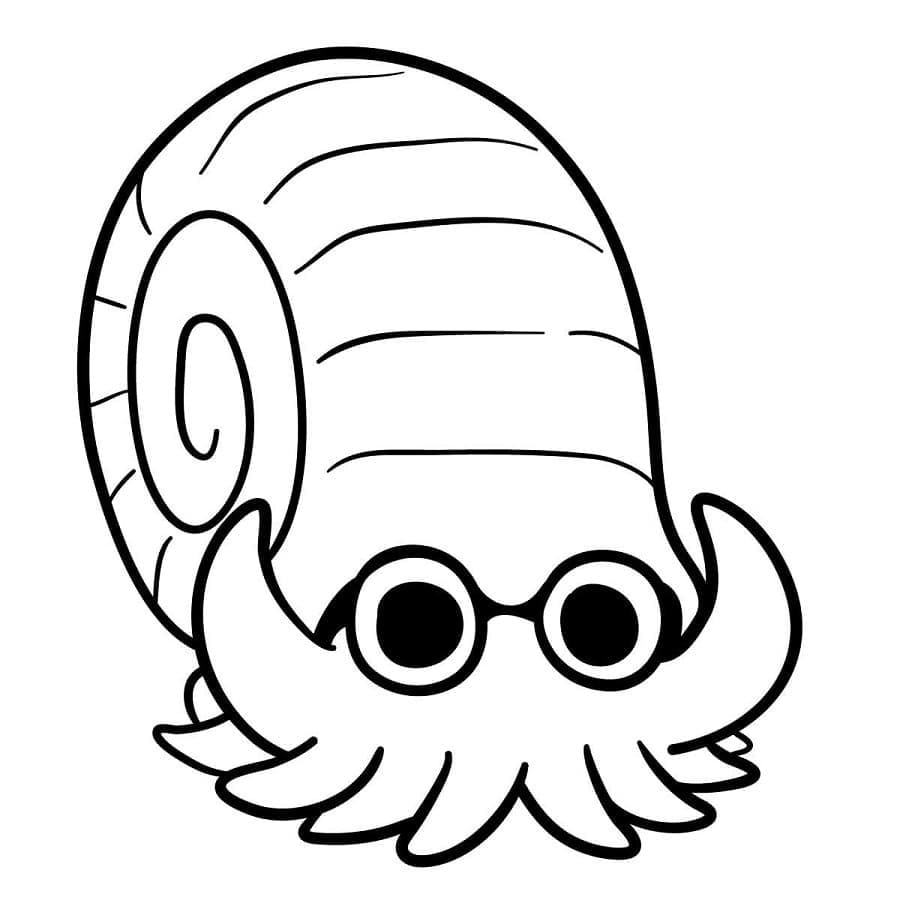 Omanyte Pokemon Boyama Sayfası