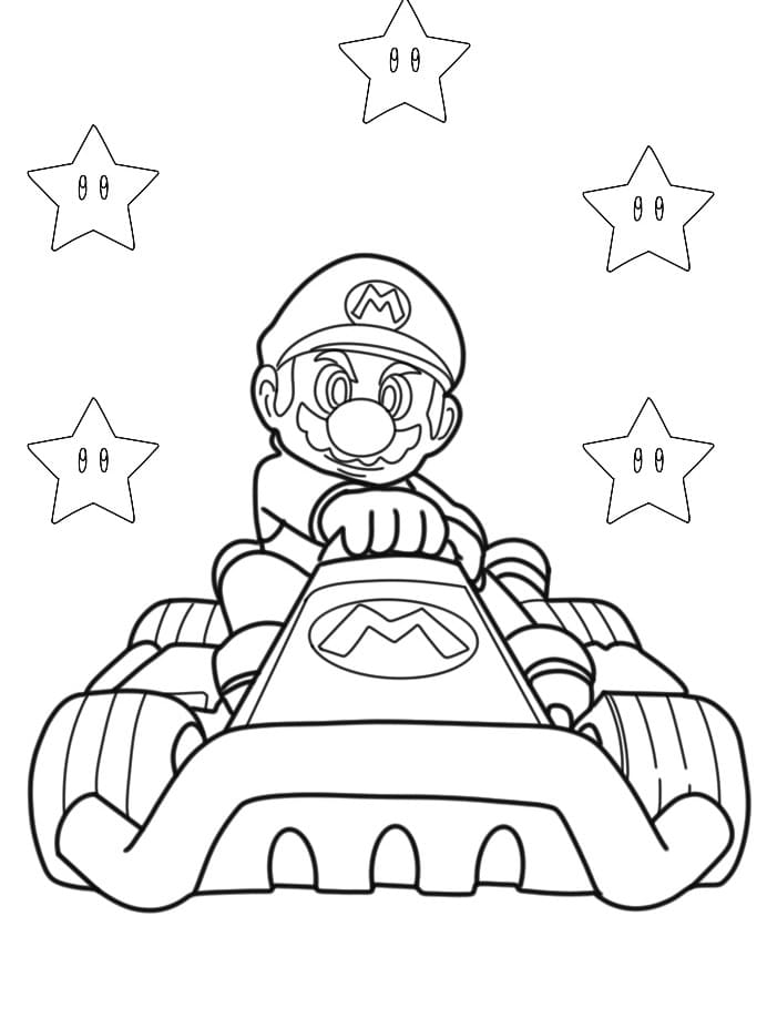 Oyun Mario Kart Boyama Sayfası