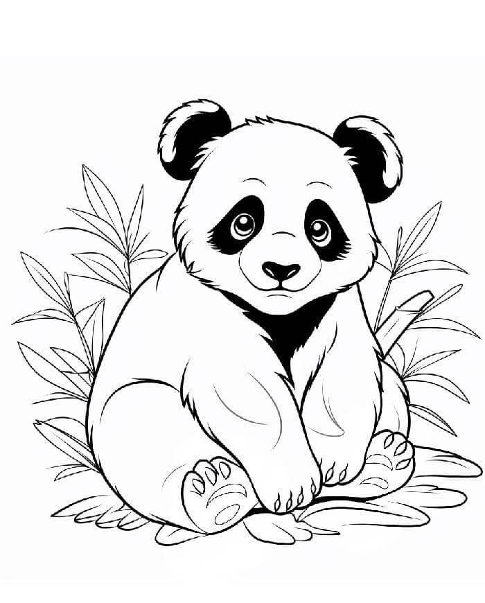 Panda (6) Boyama Sayfası