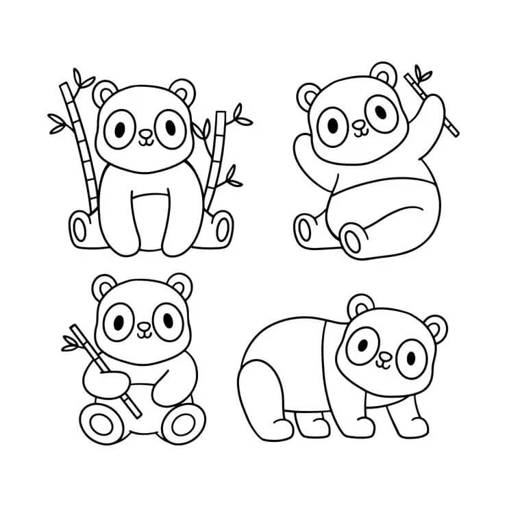 Panda (9) Boyama Sayfası