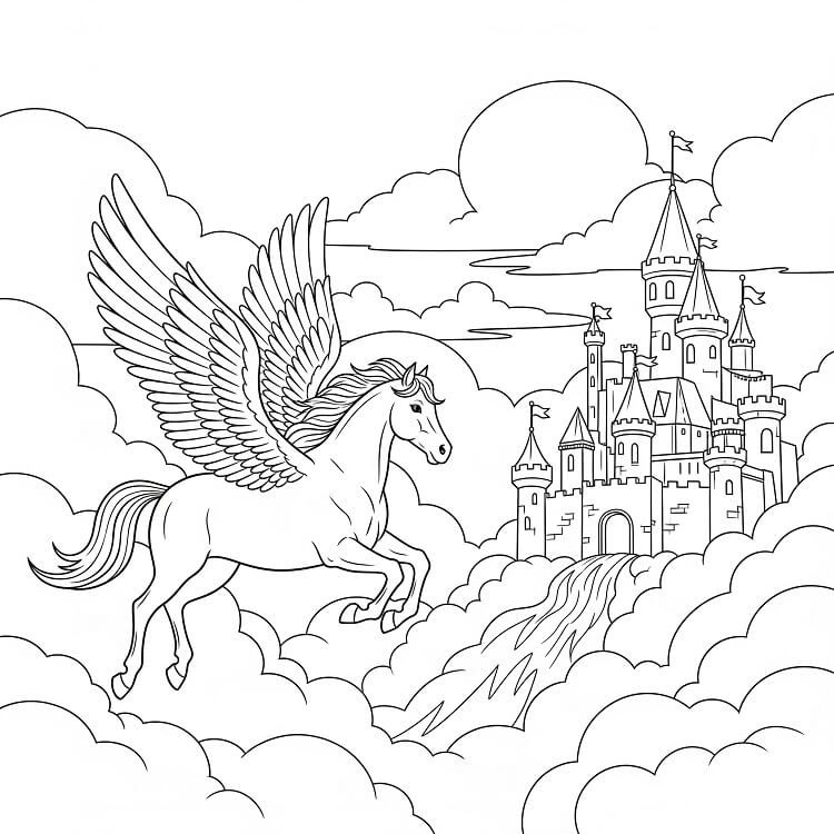 Pegasus Bedavaya Boyama Sayfası