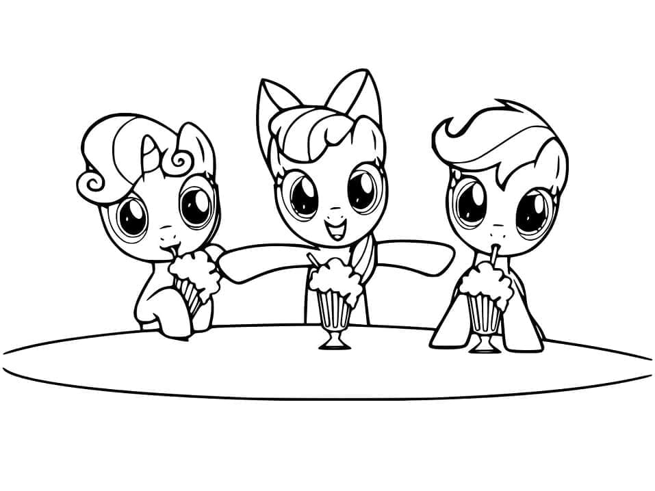 Pek Tatlı My Little Pony Boyama Sayfası