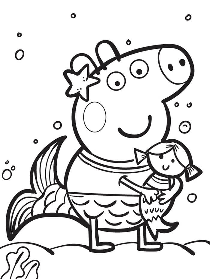Peppa Pig Bedava Boyama Sayfası