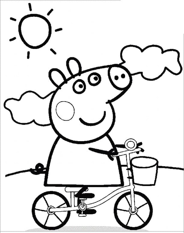 Peppa Pig Yazdırılabilir Görsel Boyama Sayfası