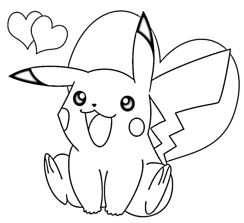 Pikachu Bedelsiz Boyama Sayfası