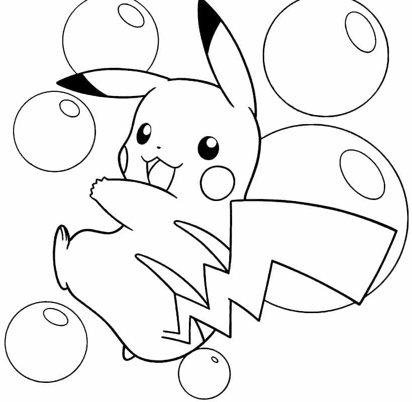 Pikachu Boyama Kağıdı Boyama Sayfası