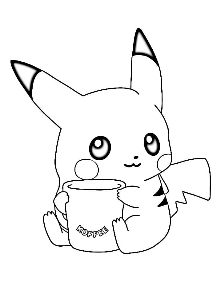 Pikachu Görseli Boyama Sayfası