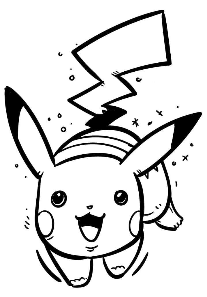 Pikachu Pokémon Boyama Sayfası