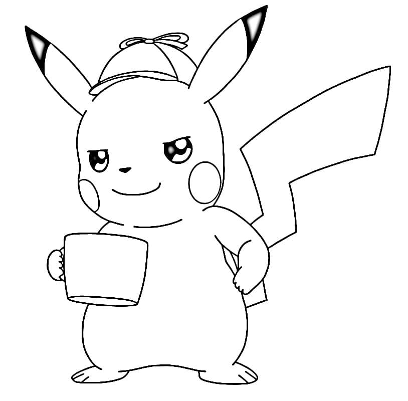 Pikachu Ücretsiz Çizim Boyama Sayfası
