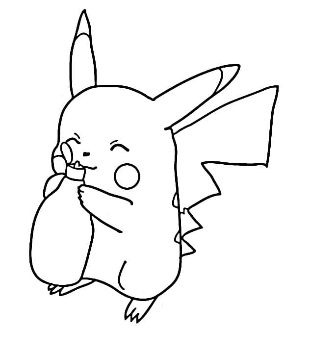Pikachu Ücretsiz Verilen Boyama Sayfası